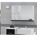 Ver imagem 2 de Kit Gabinete Mdf para Banheiro com Cuba e Espelheira 65cm:branco/preto
