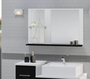 Ver imagem 2 de Kit Gabinete Mdf para Banheiro com Cuba e Espelheira 65cm:branco/preto