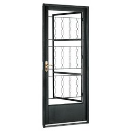 Porta Social Aço Belfort Sasazaki 1 Folha 217 x 87 x 8cm Batente com Postigo Grade Elo - 1