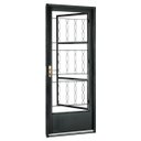 Ver imagem 1 de Porta Social Aço Belfort Sasazaki 1 Folha 217 x 87 x 8cm Batente com Postigo Grade Elo