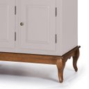 Ver imagem 3 de Balcão Buffet 4 Portas 3 Gavetas 60805 Hannover Linz Móveis - Off White/imbuia Glazer