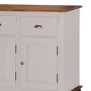 Ver imagem 2 de Balcão Buffet 4 Portas 3 Gavetas 60805 Hannover Linz Móveis - Off White/imbuia Glazer