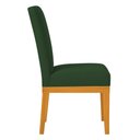 Ver imagem 4 de Kit 6 Cadeiras de Jantar Brisa Veludo Verde Base de Madeira - Pallazio