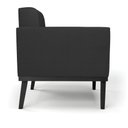 Ver mais imagens de Poltrona Decorativa Karen Pés Fixo em Madeira Preto Pu Preto G19 - Gran Belo