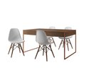 Ver imagem 1 de Conjunto Industrial Filadelfia 137x90 Ferro Cobre Tampo Amendoa 4 Cadeiras Branco
