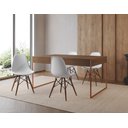 Ver imagem 2 de Conjunto Industrial Filadelfia 137x90 Ferro Cobre Tampo Amendoa 4 Cadeiras Branco