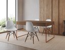 Ver imagem 2 de Conjunto Industrial Filadelfia 137x90 Ferro Cobre Tampo Amendoa 4 Cadeiras Branco