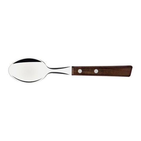 Conjunto de Colheres de Mesa Tradicional com Lâminas em Aço Inox e Cabos de Madeira Natur