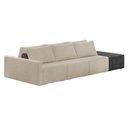 Ver imagem 1 de Sofá Ilha 3 Lugares Living 342cm Modulado Lary Bouclê Pu Pto K01 Cor Verde