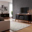 Ver imagem 3 de Rack para TV até 60 Polegadas 2 Portas 1 Gaveta 150cm Pés Luis Xv em Madeira + Nicho