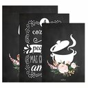 Ver imagem 3 de Kit 3 Quadro Decorativo Cozinha Copa Panela Talheres Frases Qualidade Premium 40x28cm