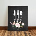 Ver imagem 4 de Kit 3 Quadro Decorativo Cozinha Copa Panela Talheres Frases Qualidade Premium 40x28cm