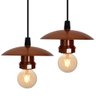 Luminária Pendente Bocal Simples Suporte Madeira Pinus – Soquete E-27 – Abf Luminárias:cobre Terra - 2