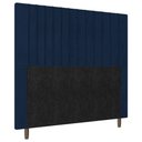 Ver imagem 1 de Cabeceira Cama Box Solteiro Nala 90cm Veludo Azul Marinho
