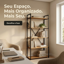 Ver imagem 3 de Estante Industrial Freijó Preto Fosco