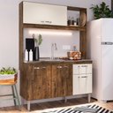 Ver imagem 1 de Cozinha Compacta Katy 4 Portas 1 Gaveta Itauba/Off White - Irm Móveis