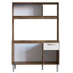 Cozinha Compacta Katy 4 Portas 1 Gaveta Itauba/Off White - Irm Móveis - 3