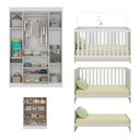 Ver imagem 5 de Quarto de Bebê Completo com Berço Americano 3 em 1 Encanto Multimóveis Mp4585 Branco/off White