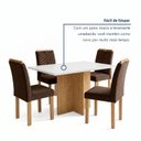Ver mais imagens de Conjunto de Mesa 4 Cadeiras Retangular em MDF Cinamomo Off White Carol