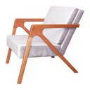 Ver imagem 3 de Poltrona Decorativa Braços de Madeira Sala de Estar Monalisa Veludo Rose - LM DECOR