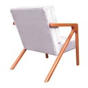 Ver imagem 5 de Poltrona Decorativa Braços de Madeira Sala de Estar Monalisa Veludo Rose - LM DECOR