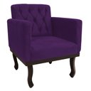 Ver imagem 4 de Kit Diva Recamier Juliana 185cm Lado Esquerdo e 01 Poltrona Classic Suede Roxo - Amarena Móveis