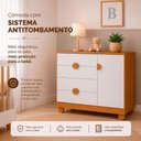 Ver mais imagens de Cômoda Apolo 4 Gavetas MDF Puxador em PVC Bege Fosco Reller Móveis