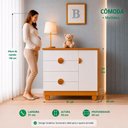 Ver imagem 4 de Cômoda Apolo 4 Gavetas MDF Puxador em PVC Bege Fosco Reller Móveis