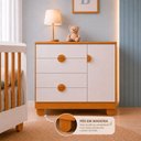Ver imagem 2 de Cômoda Apolo 4 Gavetas MDF Puxador em PVC Bege Fosco Reller Móveis