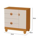 Ver imagem 7 de Cômoda Apolo 4 Gavetas MDF Puxador em PVC Bege Fosco Reller Móveis