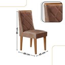 Ver imagem 3 de Mesa de Jantar Copper 120cm Tampo Mdf 4 Cadeiras Moderna Tork/naturale/naturale