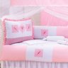 Kit Berço Americano Menina Borboleta Rosa 11 Peças - 2