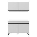Ver imagem 7 de Armário de Cozinha Compacta 120cm Veneza Multimóveis V2141 Branco/Preto
