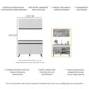 Ver imagem 4 de Armário de Cozinha Compacta 120cm Veneza Multimóveis V2141 Branco/Preto