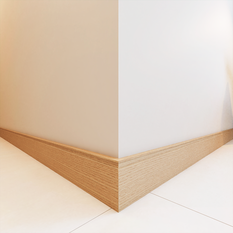 Kit 10 Rodapé MDF Alto 15cm com Friso Laminado Madeira Sala Quarto Cozinha Parede Moderna Design Ref