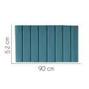 Ver imagem 2 de Painel Estofada Líbia 90CM Solteiro Suede Azul Turquesa - D A DECOR
