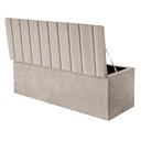 Ver imagem 1 de Calçadeira Baú Recamier Estofada Cama King 190cm Carla Corino Bege- Mabe Magazine