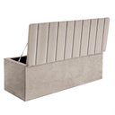 Ver imagem 3 de Calçadeira Baú Recamier Estofada Cama King 190cm Carla Corino Bege- Mabe Magazine