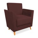 Ver imagem 4 de Poltrona de Amamentação com Puff Flavia Suede Marsala - Pallazio