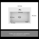 Ver imagem 2 de Cuba pia de apoio para banheiro Quadra 44,5x36,5cm Branco