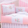 Kit Berço Americano Menina Passarinho Rosa 11 Peças - 2