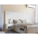 Ver imagem 1 de Cabeceira King 314cm com 2 Mesinhas Laterais Florença Branco - Casa D
