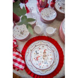 JOGO DE PRATOS RASO NATAL ALLEANZA GREETINGS C/6 UNID 1ªLINH - 5