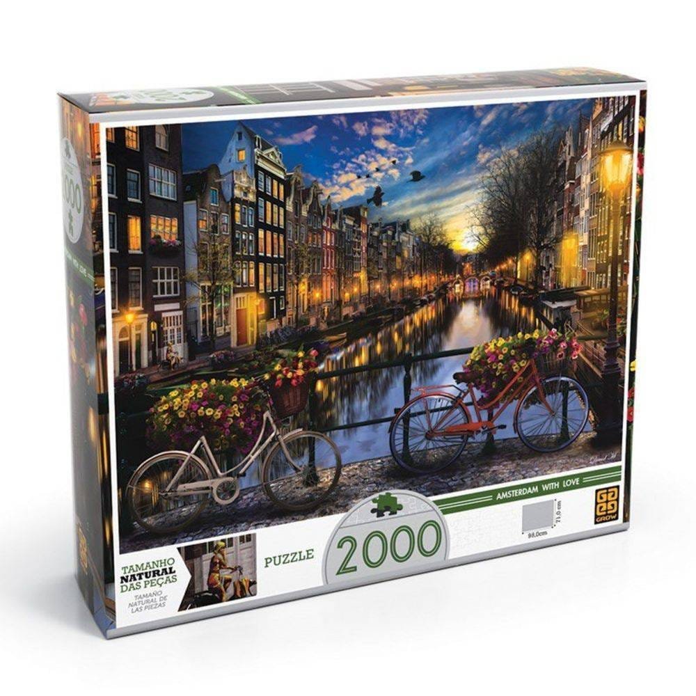 Jogo Quebra Cabeça Paisagem Amsterdam Holanda Puzzle 500 Pçs Original