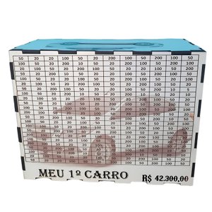 Cofre Desafio Meu Carro Dos Sonhos Junte 40 Mil em Mdf
