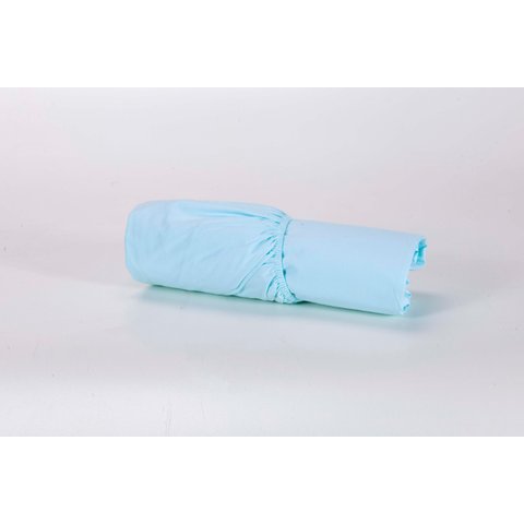 Lençol Cama Viúva Avulso(1,88mx1,20mx22cm Alt) com Elástico 100% Algodão 200 Fios Verde Água