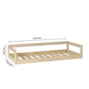 Ver imagem 4 de Mini Cama Montessoriana Infantil Montessoriana Graciosa Natural com Grade - Casatema
