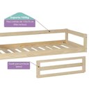 Ver imagem 3 de Mini Cama Montessoriana Infantil Montessoriana Graciosa Natural com Grade - Casatema