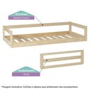 Ver imagem 2 de Mini Cama Montessoriana Infantil Montessoriana Graciosa Natural com Grade - Casatema