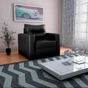 Ver imagem 3 de Sofá Cama Poltrona 1 Lugar Mx48 Marissol Corino Preto com Encosto Reclinável Loja Sheep